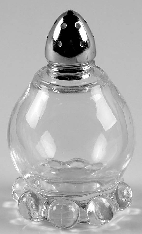 Candlewick Clear (Stem 3400) #96 8 Bead Shaker W/Non Imperial Metal Lid by Imperial Glass-Ohio-1
