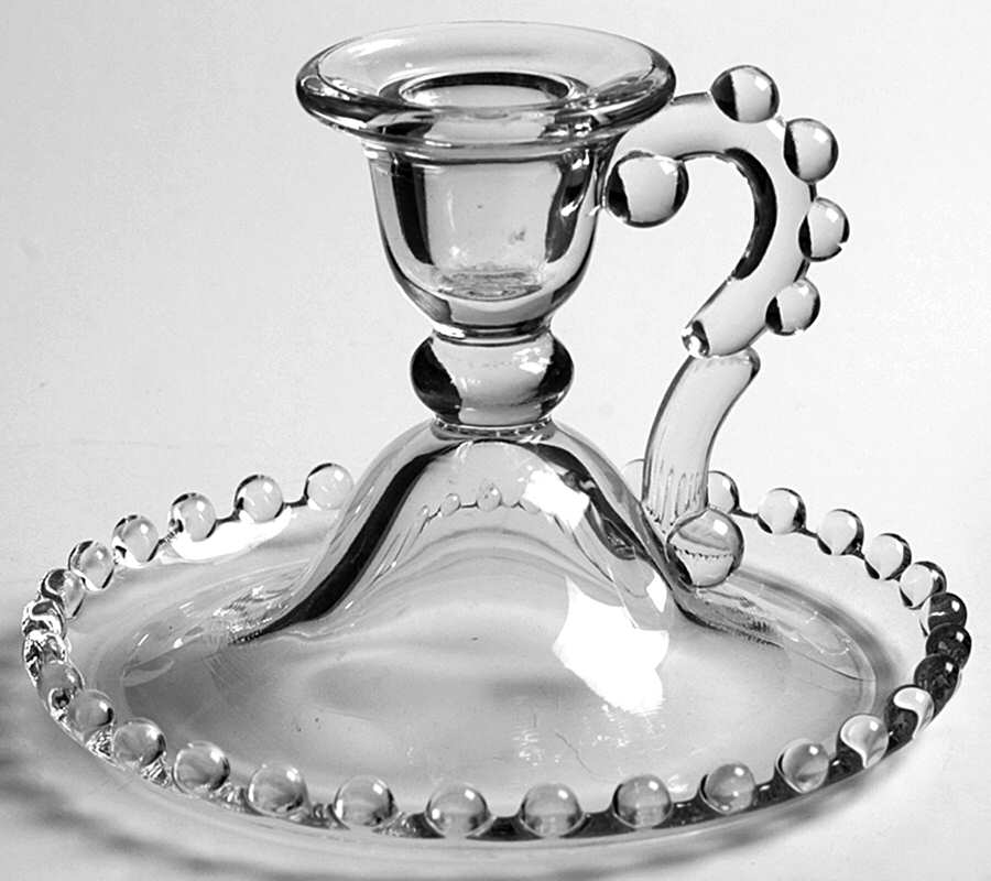 Candlewick Clear (Stem 3400) Chamber Candlestick by Imperial Glass-Ohio-1