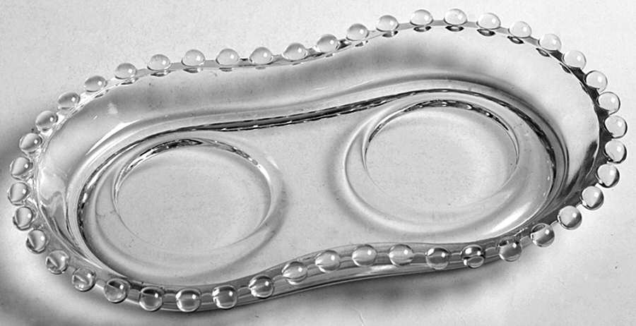Candlewick Clear (Stem 3400) Tray with Seat for Individual Creamer/Sugar by Imperial Glass-Ohio-1