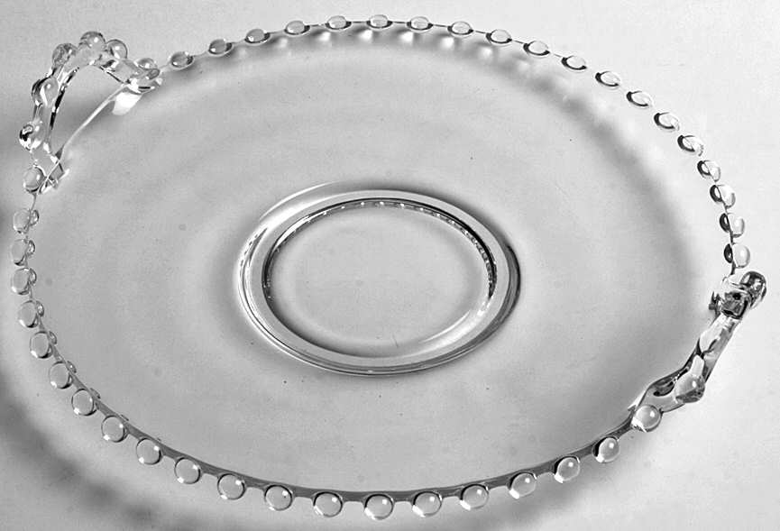 Candlewick Clear (Stem 3400) 8" Handled Tray by Imperial Glass-Ohio-1