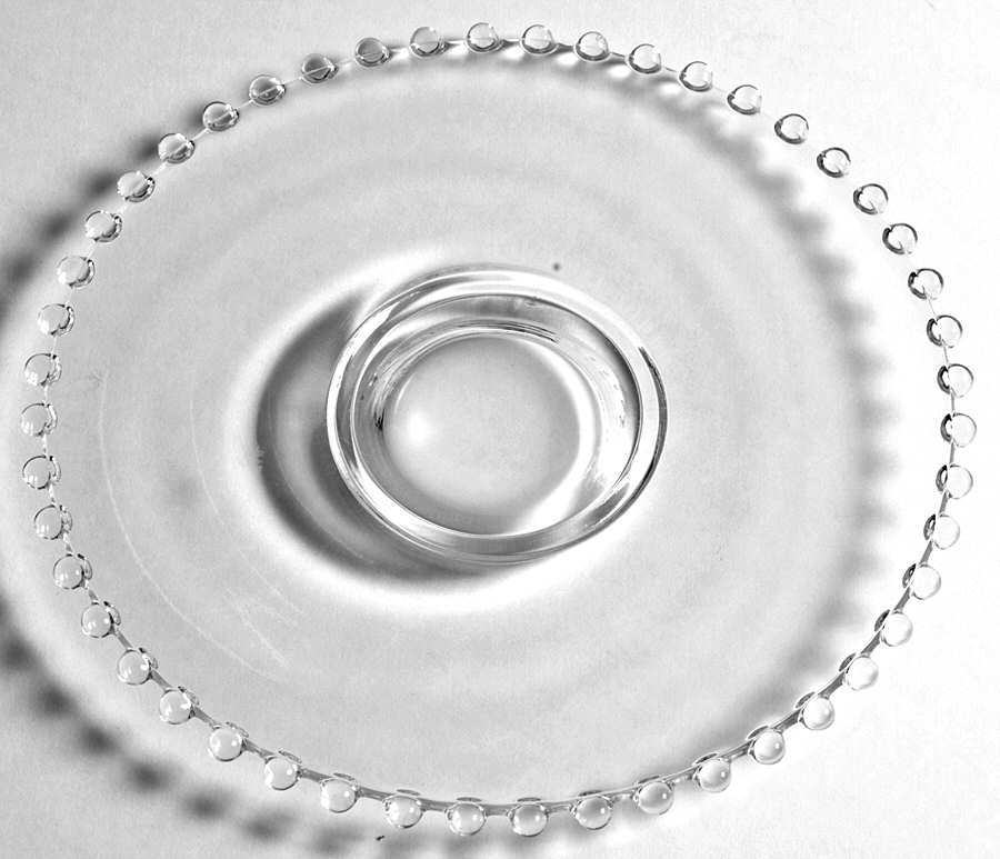 Candlewick Clear (Stem 3400) 7"-8" Footed Mayonnaise Underplate by Imperial Glass-Ohio-1