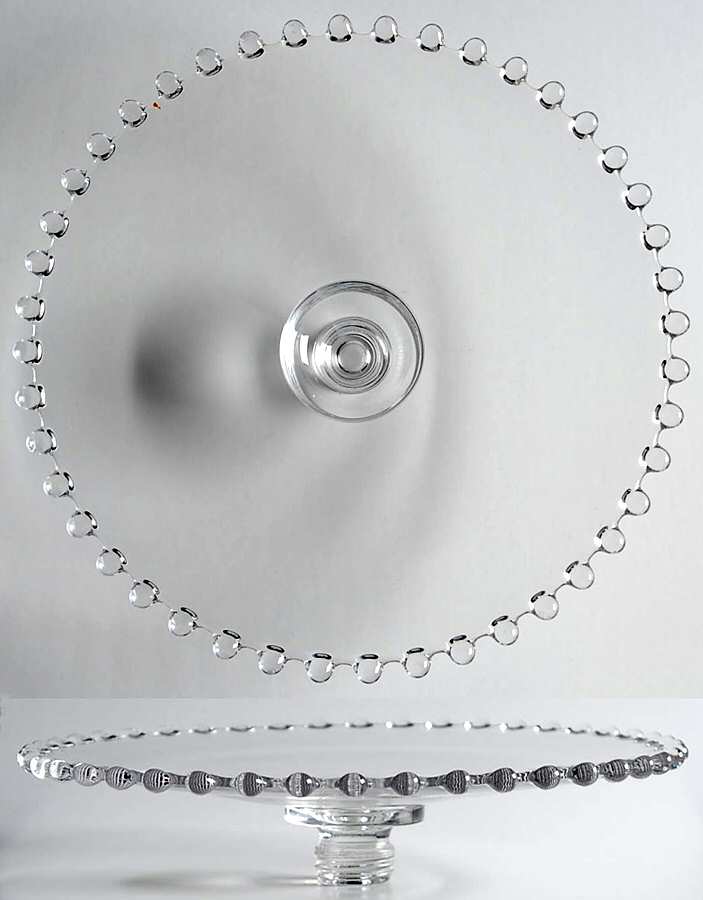 Candlewick Clear (Stem 3400) 6" Screw Peg Plate by Imperial Glass-Ohio-1
