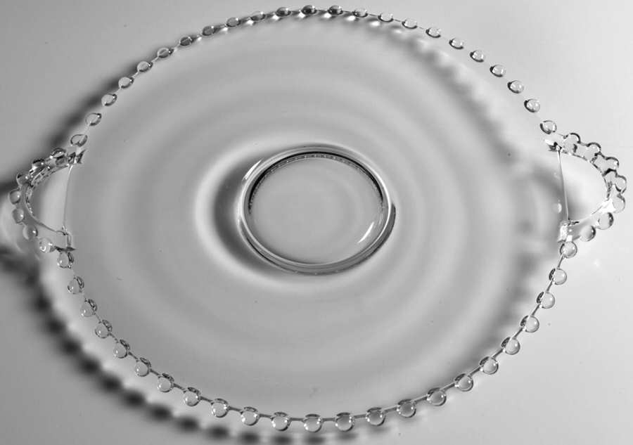 Candlewick Clear (Stem 3400) 13" 2 Handled Plate by Imperial Glass-Ohio-1