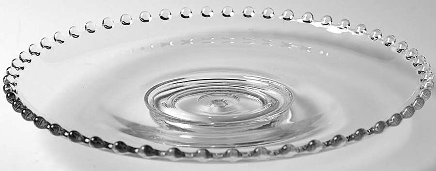Candlewick Clear (Stem 3400) 2 Tier Serving Tray Bottom Plate Only by Imperial Glass-Ohio-1