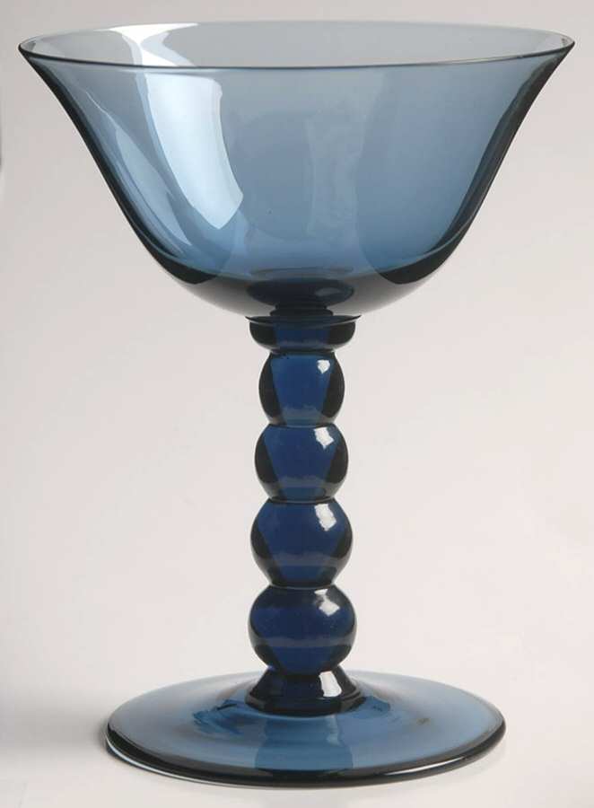 Candlewick Blue (Ultra) Champagne/Tall Sherbet by Imperial Glass-Ohio-1