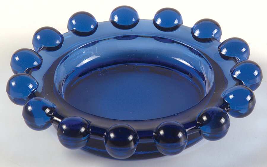 Candlewick Blue (Ultra) 4" Ashtray by Imperial Glass-Ohio-1