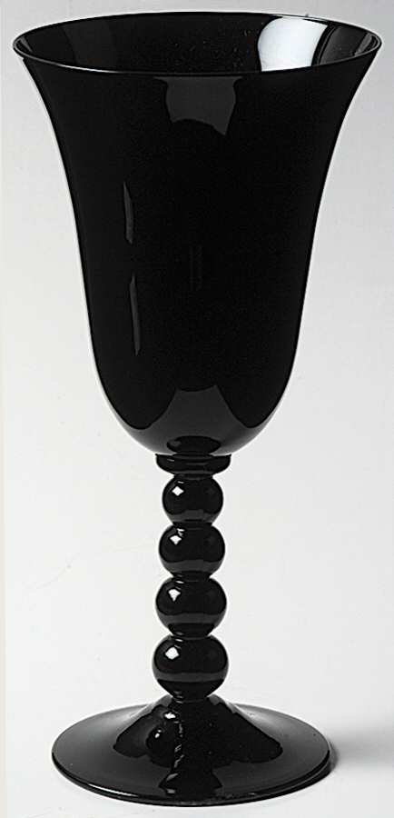 Candlewick Black Water Goblet by Imperial Glass-Ohio-1
