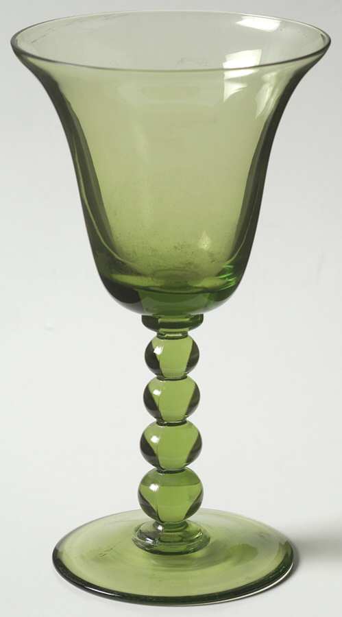 Candlewick Green Water Goblet by Imperial Glass-Ohio-1