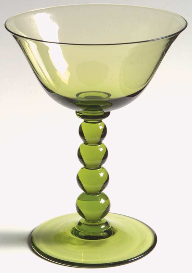 Candlewick Green Champagne/Tall Sherbet by Imperial Glass-Ohio-1