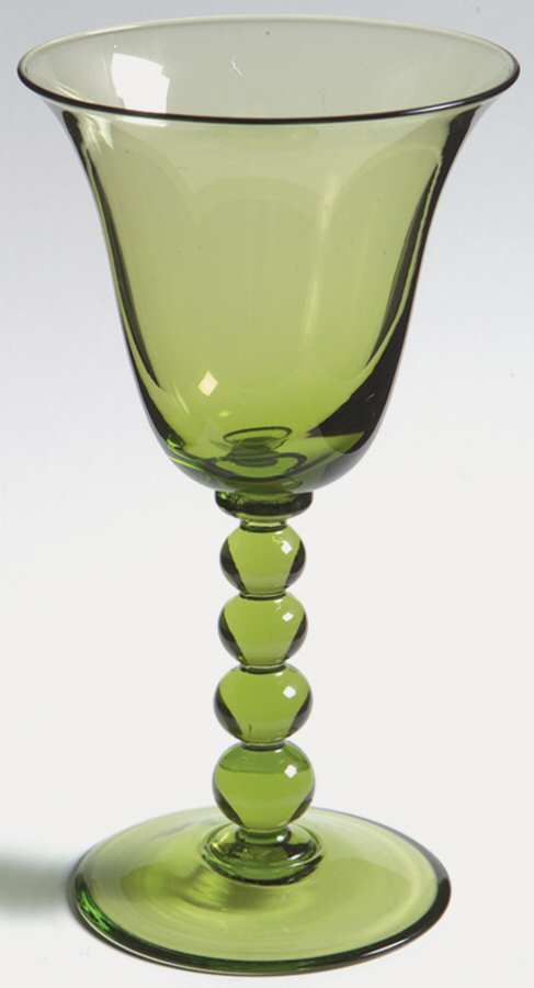 Candlewick Green Wine Glass by Imperial Glass-Ohio-1