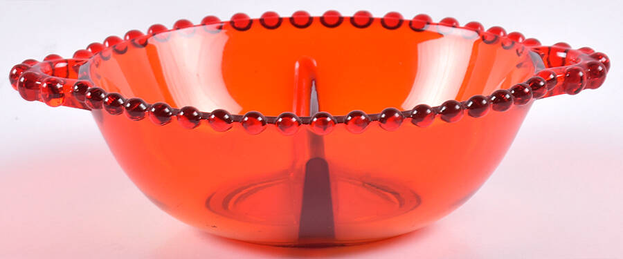 Candlewick Red (Stem 3400) Divided Jam/Jelly by Imperial Glass-Ohio-1