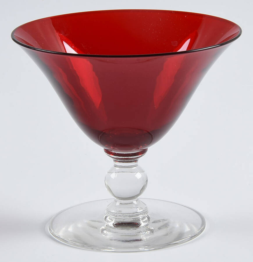 Candlewick Red (Stem 3400) Low Sherbet by Imperial Glass-Ohio-1