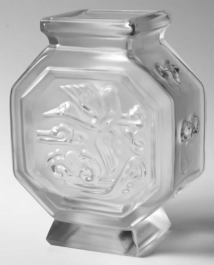Cathay Clear Frosted Wedding Vase by Imperial Glass-Ohio-1