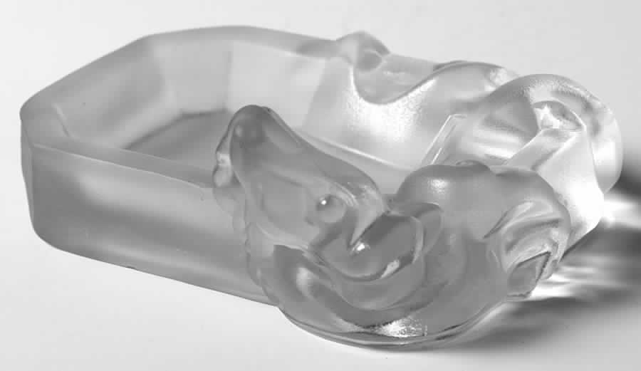 Cathay Clear Frosted Ashtray Wu Ling by Imperial Glass-Ohio-1