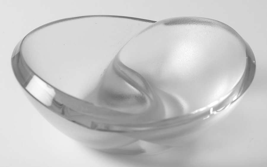 Cathay Clear Frosted Yang & Yin Ashtray by Imperial Glass-Ohio-1