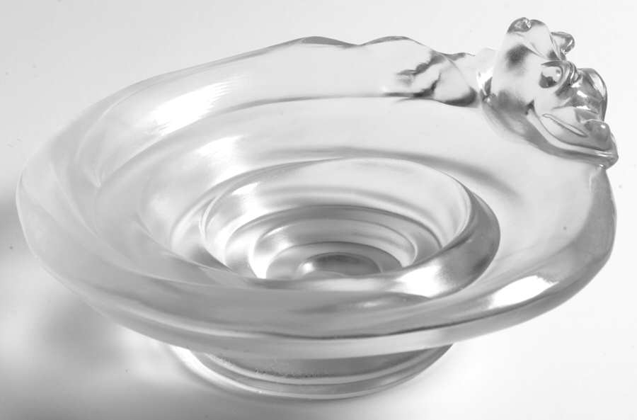 Cathay Clear Frosted Lung Ashtray by Imperial Glass-Ohio-1
