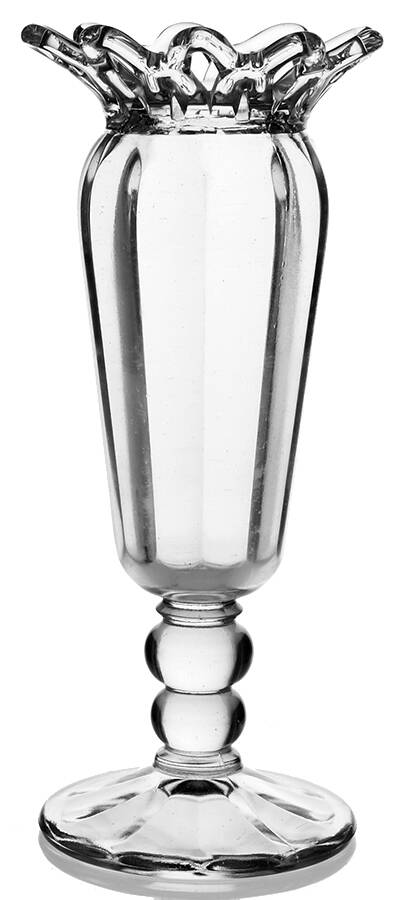 Crocheted Crystal 8" Flower Vase by Imperial Glass-Ohio-1