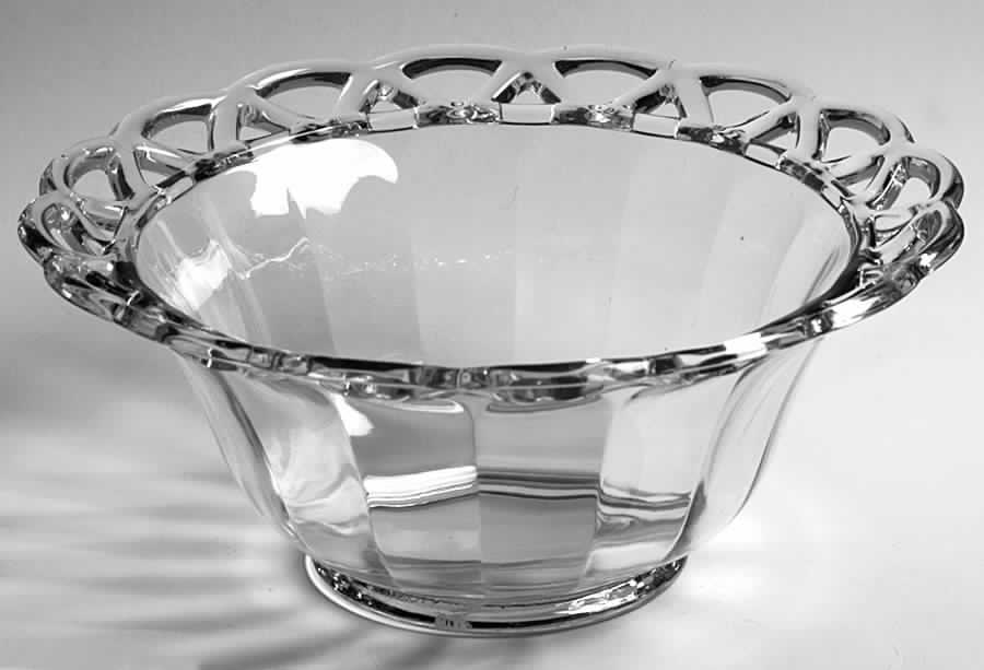 Crocheted Crystal Salad Bowl by Imperial Glass-Ohio-1