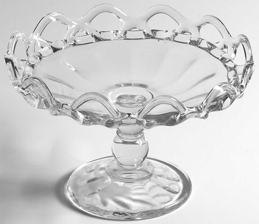 Crocheted Crystal Cheese Stand by Imperial Glass-Ohio-1