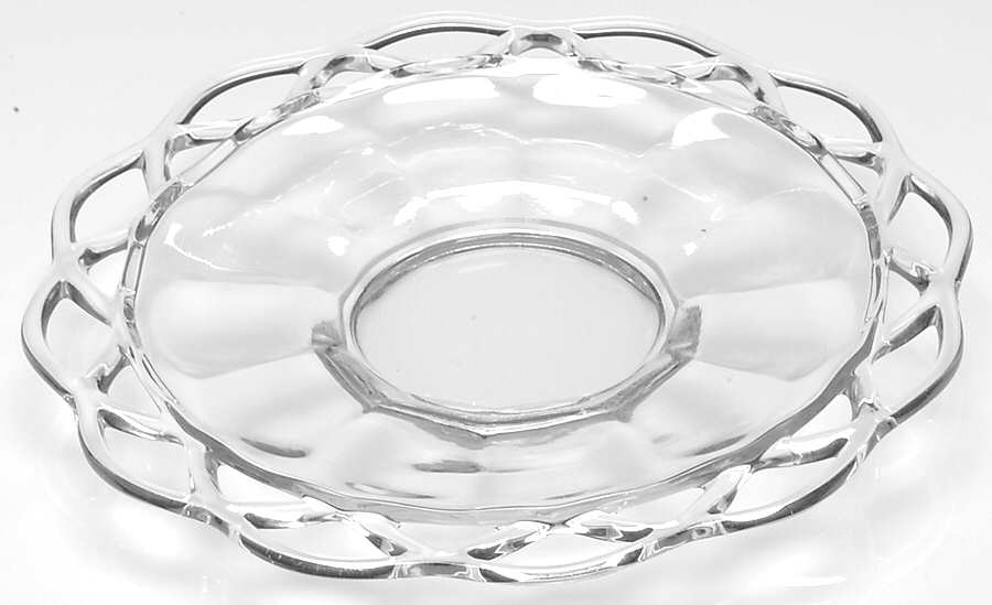 Crocheted Crystal Dinner Plate by Imperial Glass-Ohio-1