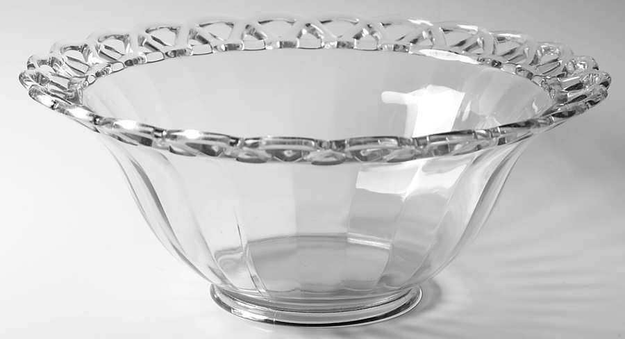 Crocheted Crystal Punch Bowl by Imperial Glass-Ohio-1