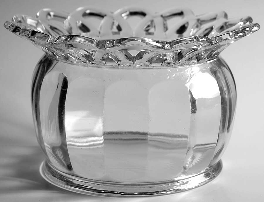 Crocheted Crystal 7" Narcissus Bowl by Imperial Glass-Ohio-1