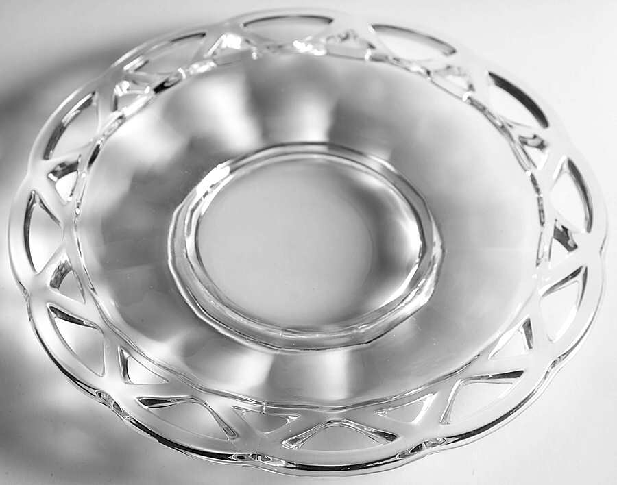 Crocheted Crystal Luncheon Plate by Imperial Glass-Ohio-1