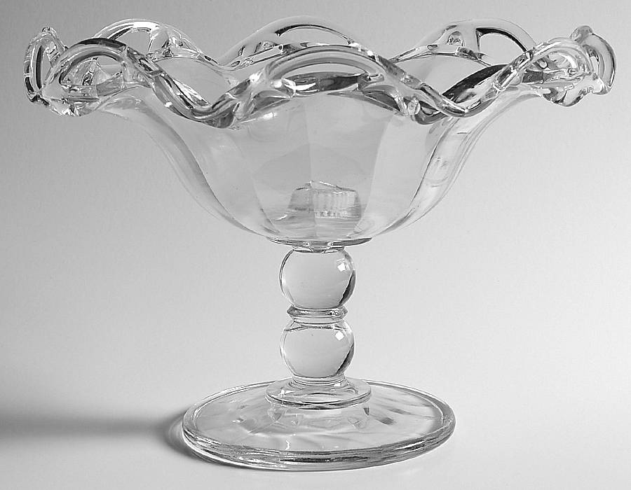 Crocheted Crystal Epergne Bowl by Imperial Glass-Ohio-1