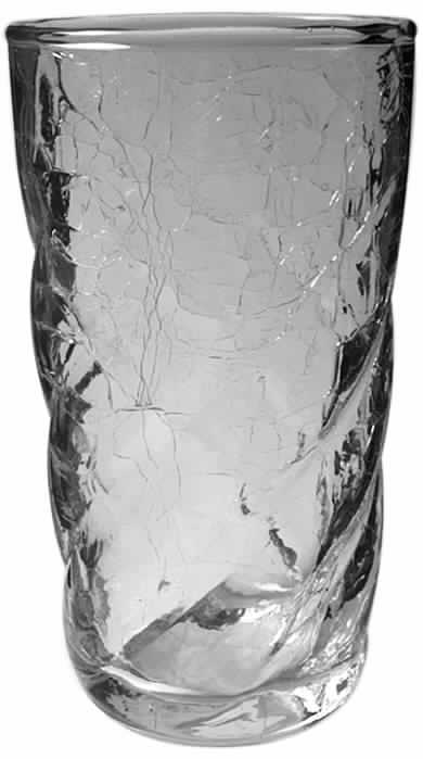 Crinkled Clear 10 Oz Flat Tumbler by Imperial Glass-Ohio-1