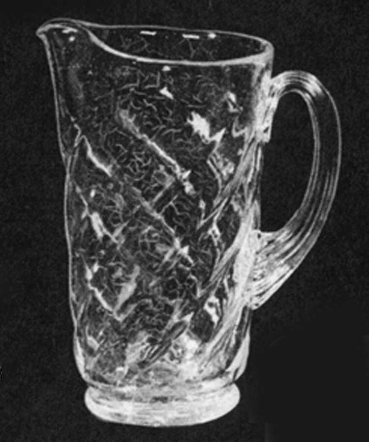 Crinkled Clear 80 Oz Pitcher by Imperial Glass-Ohio-1
