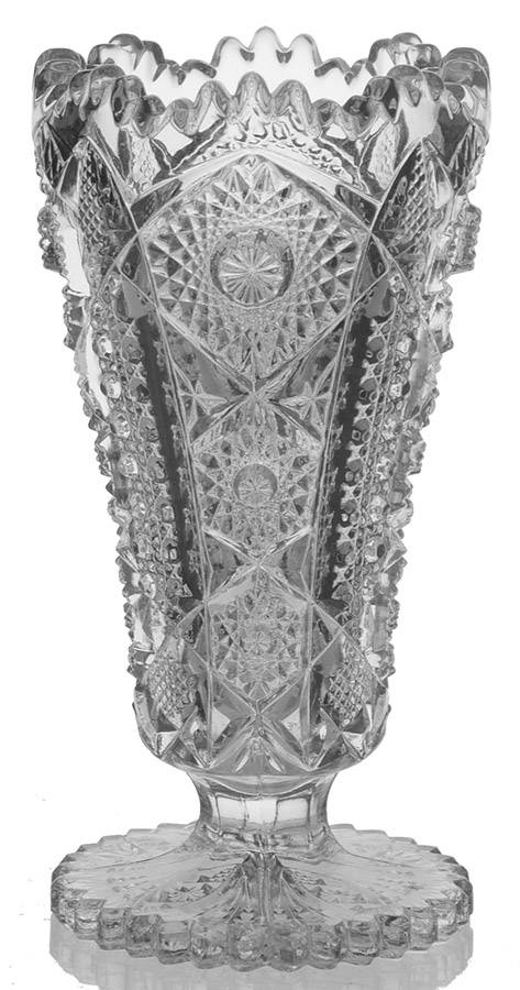 Daisy and Button Clear (Ohio) 6" Flower Vase by Imperial Glass-Ohio-1