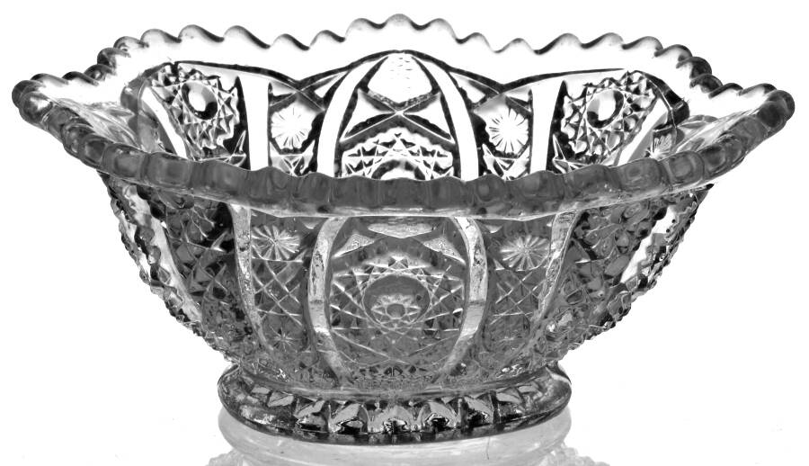 Daisy and Button Clear (Ohio) Small Fruit Dessert Bowl by Imperial Glass-Ohio-1