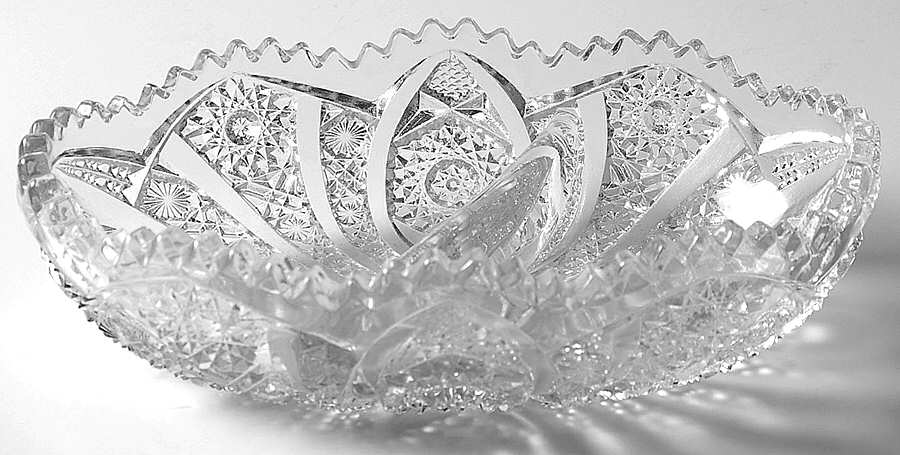 Daisy and Button Clear (Ohio) 7" Oval 2 Part Relish by Imperial Glass-Ohio-1