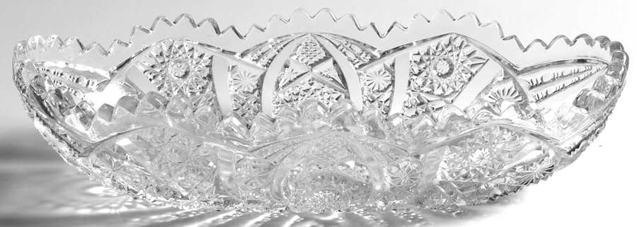 Daisy and Button Clear (Ohio) 8" Oval Relish by Imperial Glass-Ohio-1