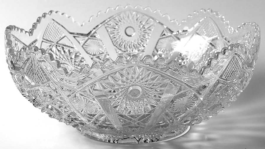 Daisy and Button Clear (Ohio) 9" Round Bowl by Imperial Glass-Ohio-1