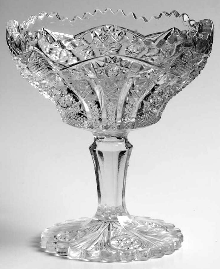 Daisy and Button Clear (Ohio) 5" Height Open Compote by Imperial Glass-Ohio-1