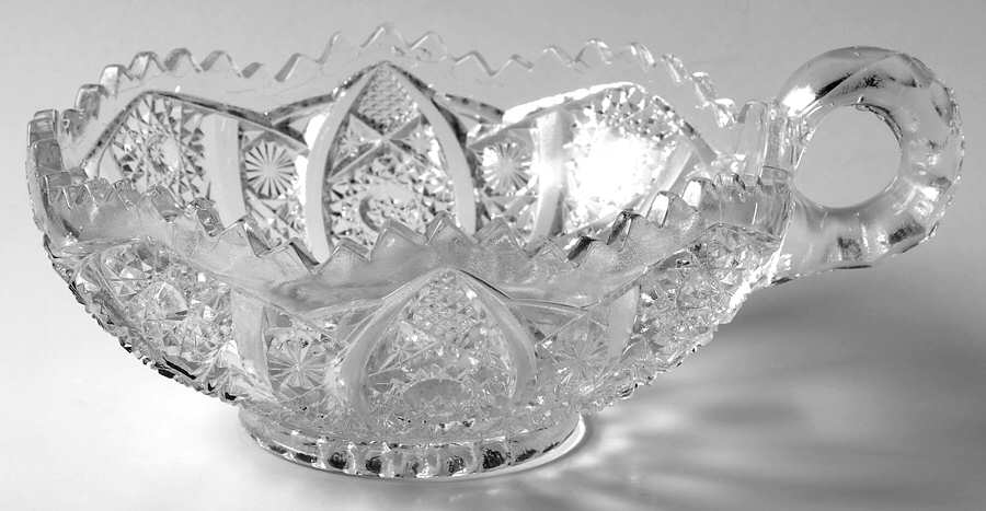 Daisy and Button Clear (Ohio) Handled Nappy by Imperial Glass-Ohio-1