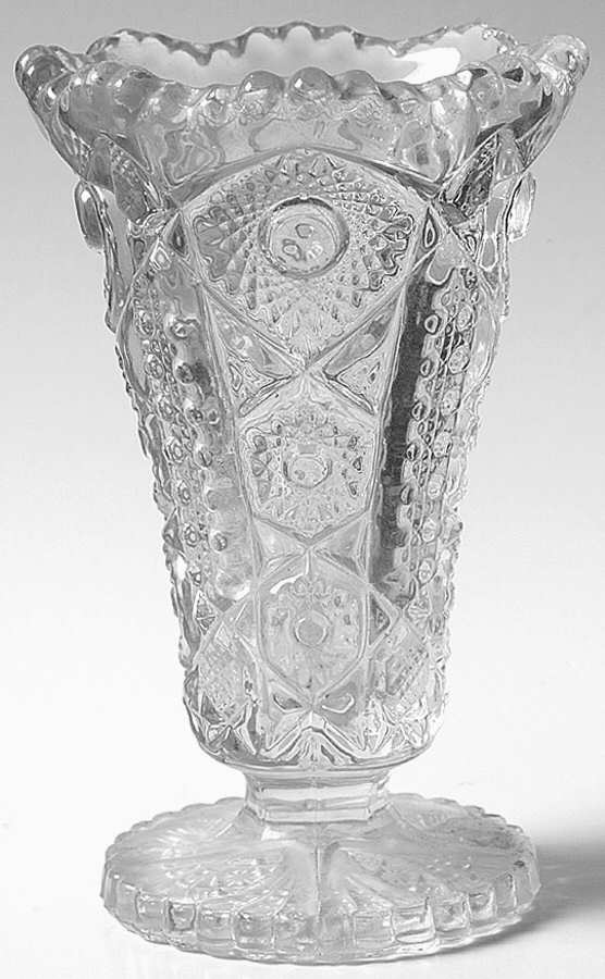 Daisy and Button Clear (Ohio) 6" Flower Vase by Imperial Glass-Ohio-1