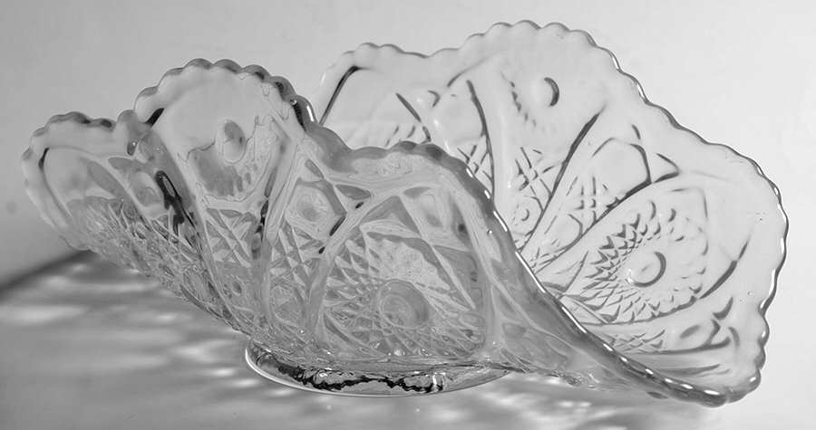 Daisy and Button Clear (Ohio) Banana Bowl by Imperial Glass-Ohio-1