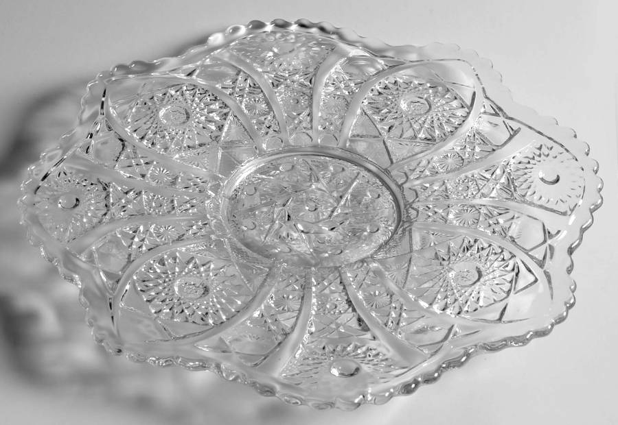 Daisy and Button Clear (Ohio) 10" Sandwich Plate by Imperial Glass-Ohio-1