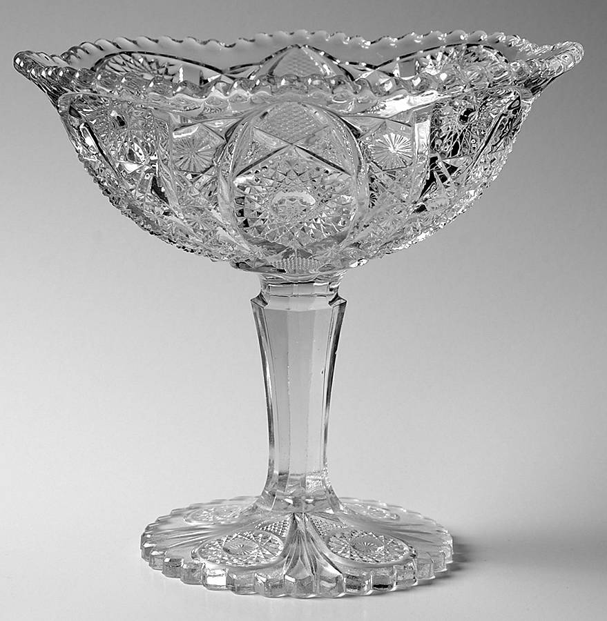 Daisy and Button Clear (Ohio) Round Compote (Height X Width) by Imperial Glass-Ohio-1