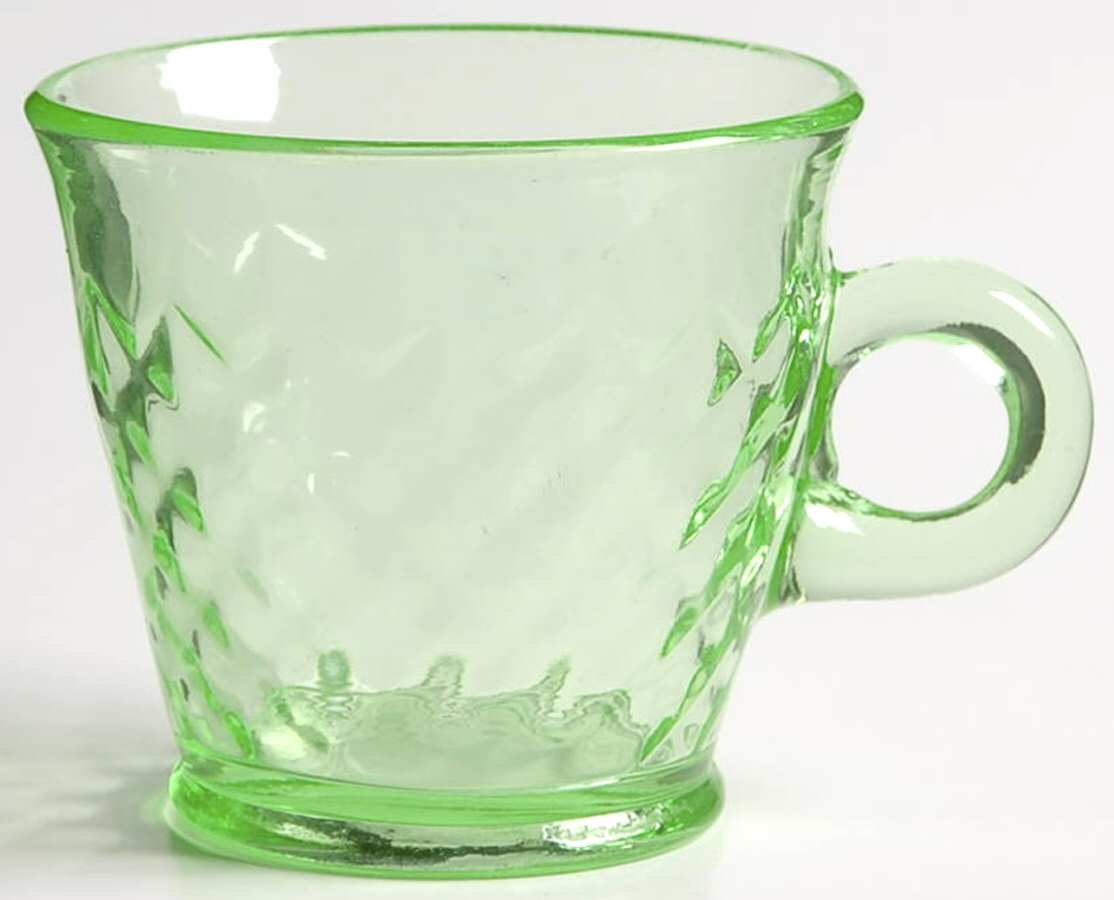 Diamond Quilted Green Cup Only by Imperial Glass-Ohio-1