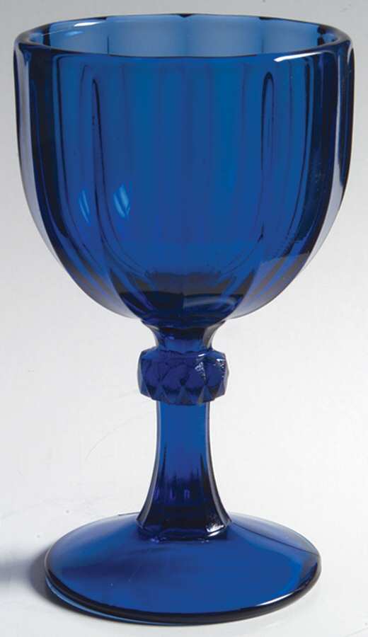 Essex Blue Water Goblet by Imperial Glass-Ohio-1
