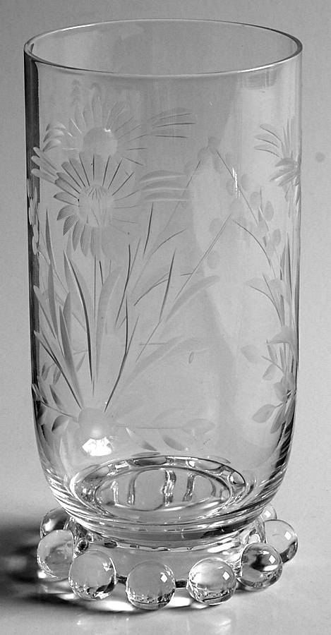 Floral (Cut) Flat Tumbler by Imperial Glass-Ohio-1