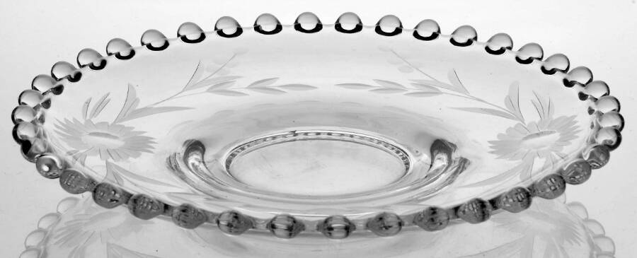 Floral (Cut) Saucer Only by Imperial Glass-Ohio-1