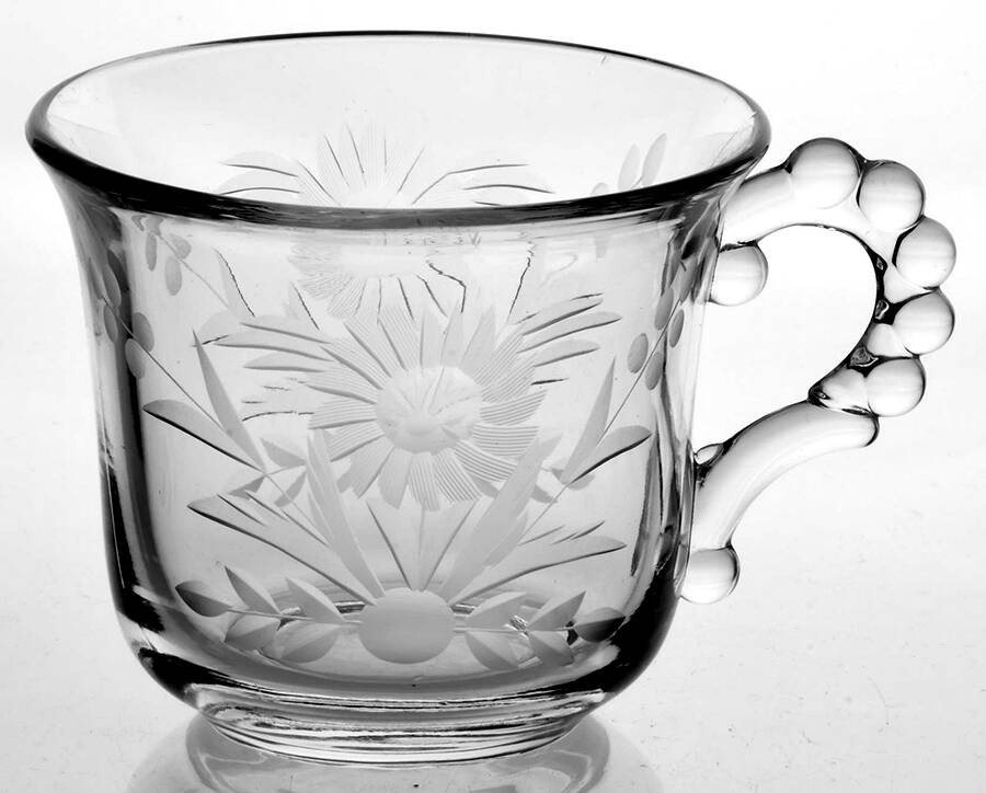 Floral (Cut) Cup Only by Imperial Glass-Ohio-1