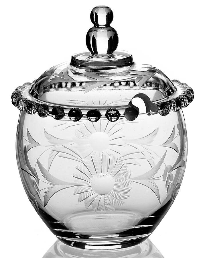 Floral (Cut) Marmalade W/Lid by Imperial Glass-Ohio-1