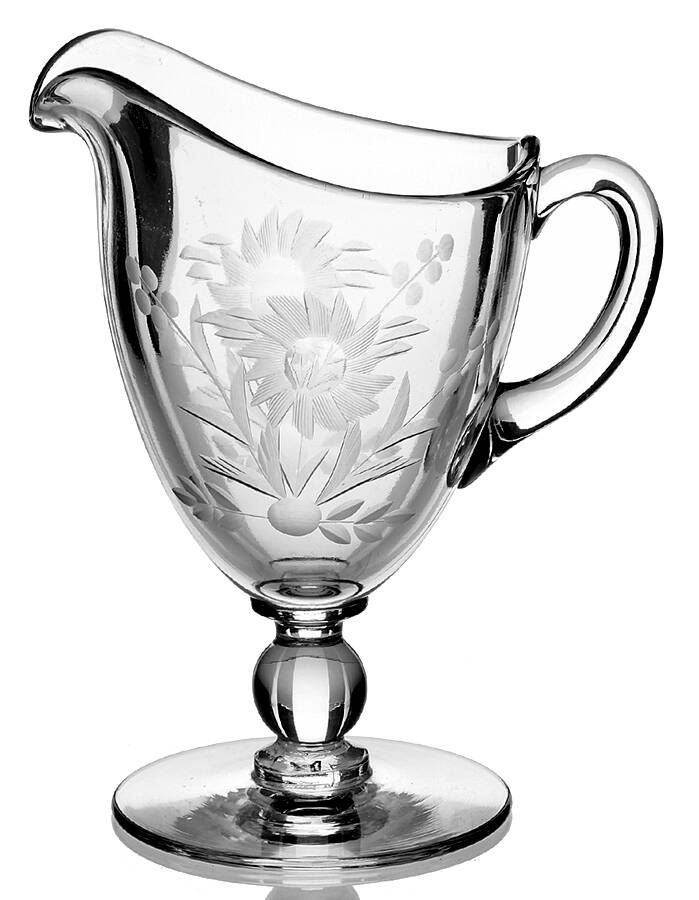 Floral (Cut) Creamer by Imperial Glass-Ohio-1