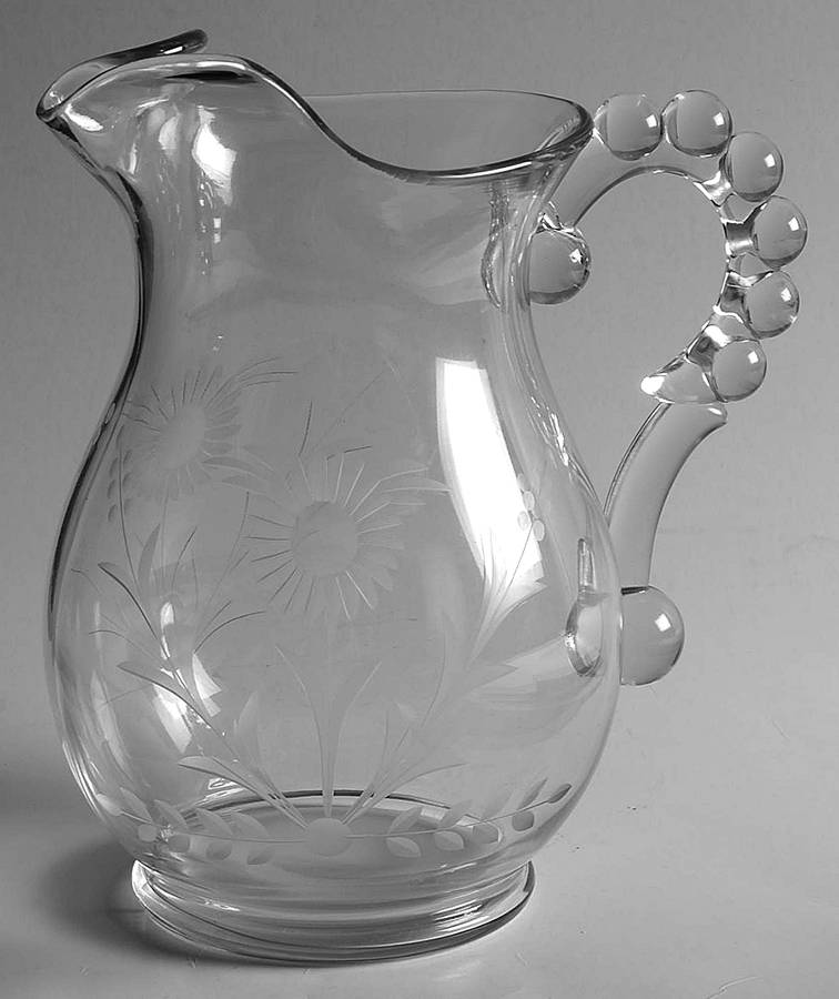 Floral (Cut) 64 Oz Pitcher by Imperial Glass-Ohio-1