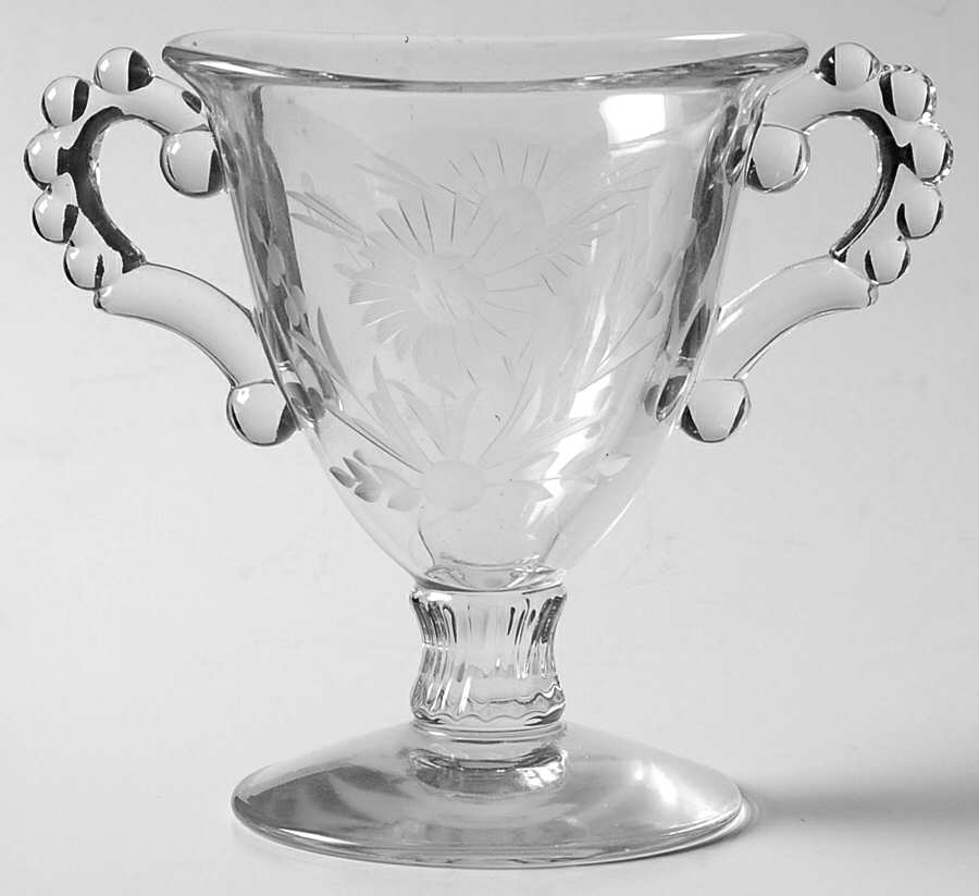 Floral (Cut) Open Sugar by Imperial Glass-Ohio-1